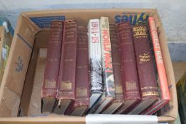 Mixed lot of military First World War books, all large format, to include five volumes of The