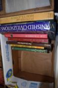 Mixed lot of seven volumes of history related books (572A)