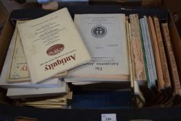 One box: GLYN DANIEL (ED): ANTIQUITY - A QUARTERLY REVIEW OF ARCHAEOLOGY 1960s-1970s + THE