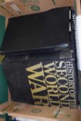 Eight books to include History of the Second World War, five large volumes together with further D-