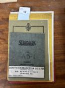 Mixed lot of instructional booklets for Stromberg carburetor, Lucas coil ignition, Solex Limited