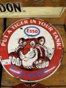 Esso Extra enamel sign, width approx 30cm