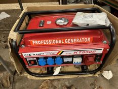 As new Procraft petrol generator, model no KT8500
