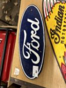 Cast Ford advertising sign, width 30cm