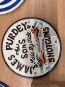 James Purdy advertising sign, width approx 22cm