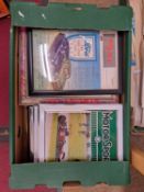 One box Framed vintage cars/ racing advertisments