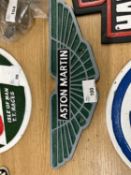 Aston Martin cast advertising sign, width approx 32cm