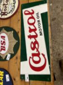 Castrol Motor Oil cast advertising sign width 49cm, height 18cm