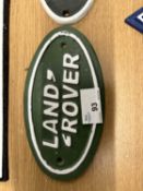 Landrover advertising sign, width 18cm