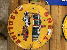 Shell Gasoline enamel sign, width approx 30cm