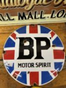 BP Motor Spirit enamel sign, width 30cm