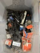 Two boxes of various car spares
