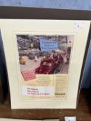 3 mounted Humber Advertising Prints.