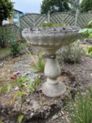A pair of composite garden planter, height approx 80cm, width approx 60cm