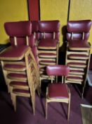 20 stacking wooden framed chairs