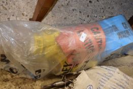 Bag containing a mixed quantity of safety and hazardous tape