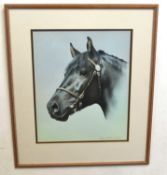 British School, circa 20th century, horse head study, watercolour, indistinctly signed in pencil,