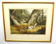 Set of 3 x framed 19th century Sam howitt sporting prints to include pheasant shooting 2, shooters