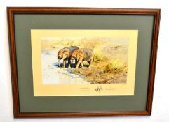 David Shepherd (British,1931-2017), 'African Babies', limited edition chromolithograph, numbered