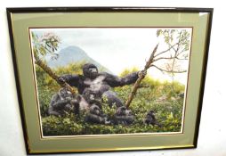 Simon Combes (British,1940-2004), 'The Guardian', limited edition chromolithograph, signed and