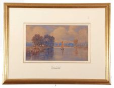 John Joseph Cotman (British,1814-1878), 'River at Postwick', watercolour, signed and dated 1877 in