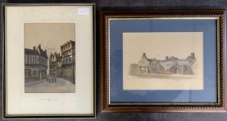 Edward Pococke (British, 1846-1905), Coslany Street, dated 1831. Plus, Popes Head Yard, The Dolphin,