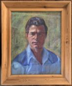 J.R.Burkhart (20th century), female and male bust portraits, pastel on paper, signed, dated '80,