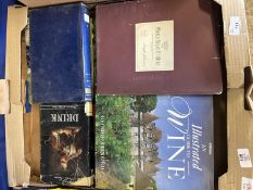 Box of mixed books, wine and drink interest, mostly large format including rare Brewery 1950 -Ref: