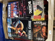 Fifteen large format boxing interest books - Ref: 644C