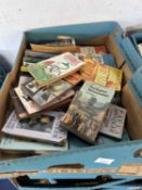 Two boxes containing approx 40 small format literature books