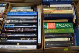 Two boxes of various hardback reference including historical interest