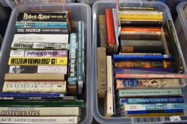 Two boxes of books including some older vols, historical interest etc