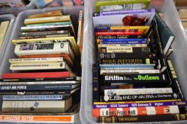 Two boxes of books including various historical interest reference, transport etc