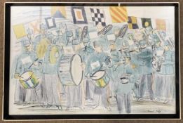 Raoul Duffy (French,1877-1953). 'The Band', lithograph in colours, published by School Prints Ltd,