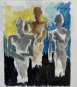 Josef Herman (Polish 1911-2000), 'Untitled 1991', watercolour on paper, signed, 25.5x20cm, Flowers