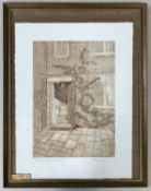 M.Mac Gregor (British, contemporary), 'The Garden Door II', limited edition etching with sepia