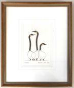 Benjamin Chee Chee (Canadian, 20th century), 'Autumn Flight' and 