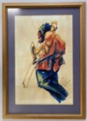 Attributed to Micheal Smiroldo (American, 20th century), 'Alex New Orleans', jazz trumpet player,