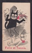 Trade card, Pascall's, Felix the Cat, type card, Felix at Tennis (gd) (1)
