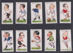 Cigarette cards, Hignett's, Football Caricatures (set, 50 cards) (vg)