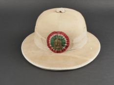 Casque coloniale italien de lÕarmee Royale Italienne.ÊItalian colonial helmet of the Italian Royal A