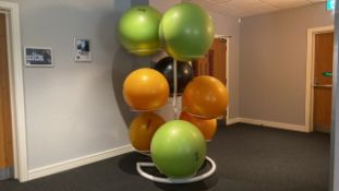 Standing 9 Fitness Ball Rack