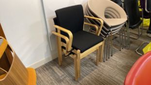 Set Of Two Upholstered Black Chairs