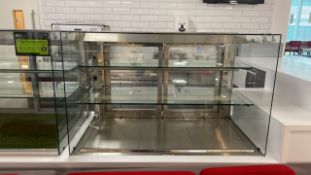 Double Door Over Counter Display Fridge