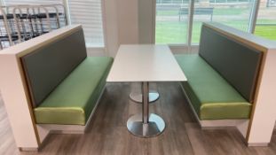 Seating Booth With White Table x5