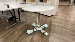 White Circular Table