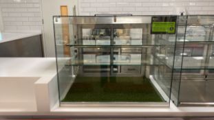 Double Door Over Counter Display Fridge