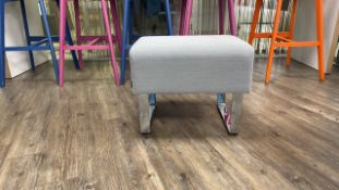 Grey Fabric Pouffet