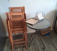 Glass Topped Table and 3 Chairs
