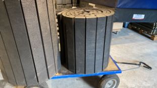 Roll of rubber flooring